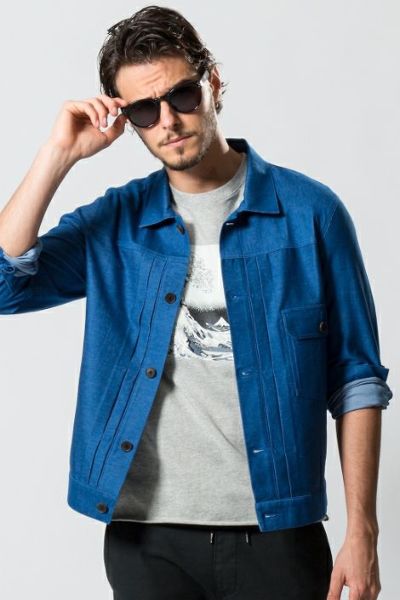 LYCRA deni-shirt [indigo]