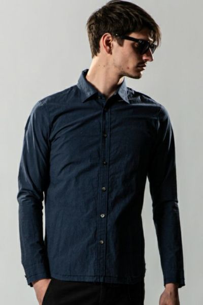 cut off 2-ply shirts [navy]