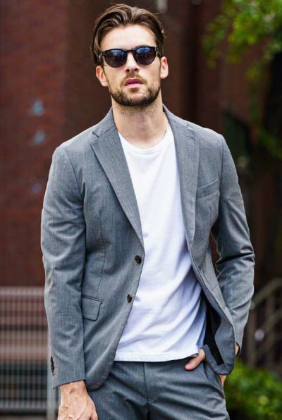 washable suits(JKT)［gray］