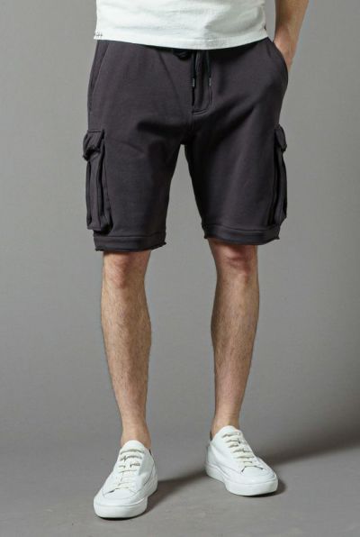 jersey cargo shorts ［d.gray］
