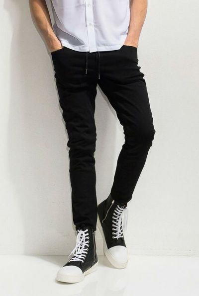 MICK DENIM JERSEY［BLACK］