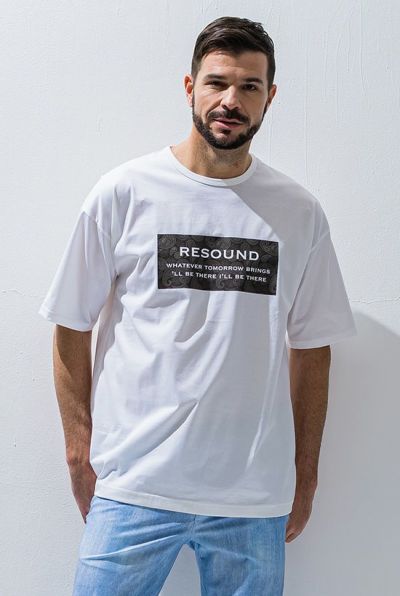 BANDANA BOX ROGO OVER TEE［WHITE］