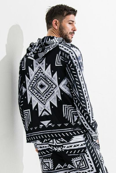 RUSH PULLOVER HOODIE［NATIVE BK］