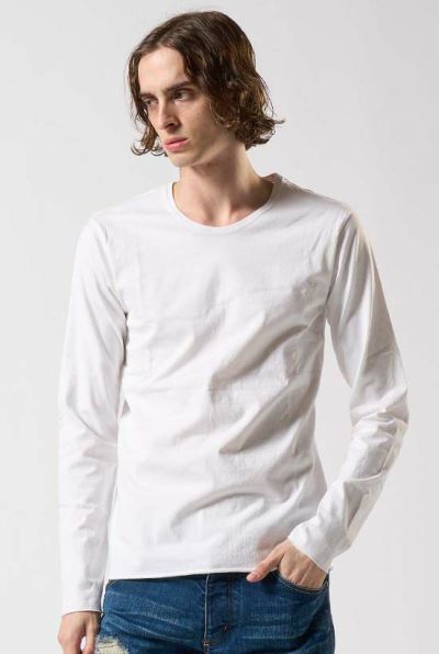 cut-off crew-neck L/S[white]