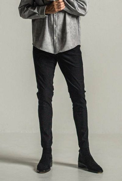 CHRIS EASY HEAT TUCK PANTS［BLACK］
