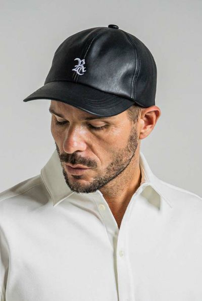 LEATHER  LOW CAP［BLACK］
