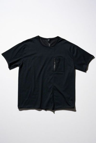cool touch zip-pocket S/S［black］