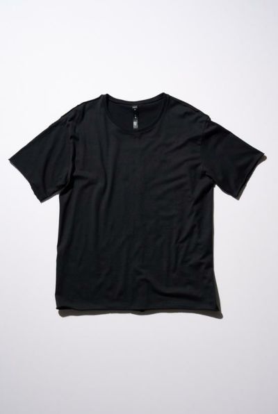 wide cut-off crew-neck S/S［black］2月中旬入荷予定