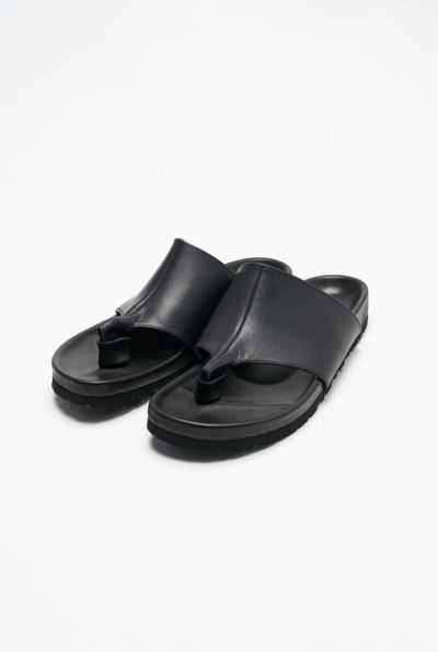 leather thong sandal［black］