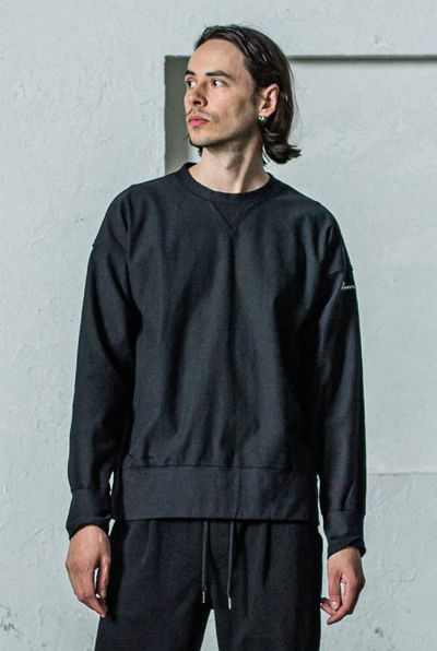 DENIM JERSEY loose trainer［BLACK］1月末入荷予定