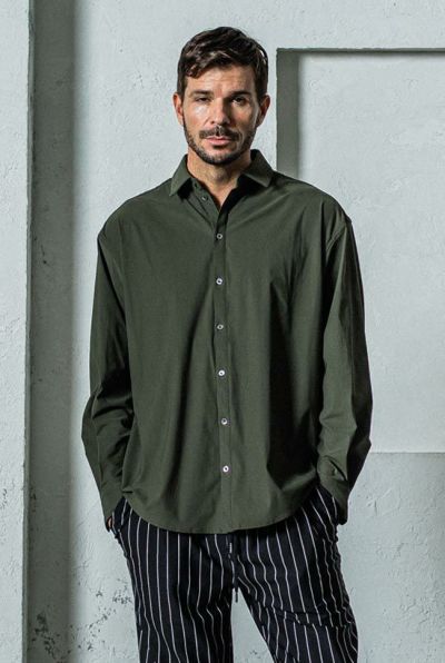 NYLON jack shirts［KHAKI］