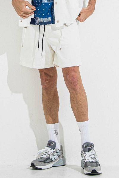 DENIM JERSEY SHORTS［WHITE］