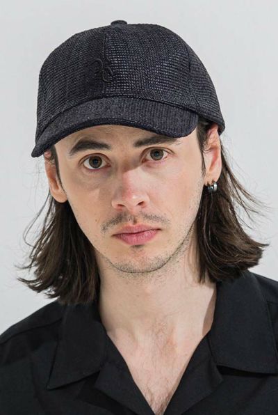 STRAW MESH  LOW CAP［BLACK］