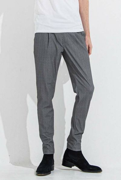 CHRIS EASY TUCK PANTS［CHECKBK］