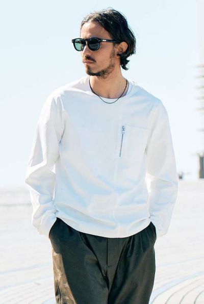 zip-pocket L/S［white］8月入荷予定