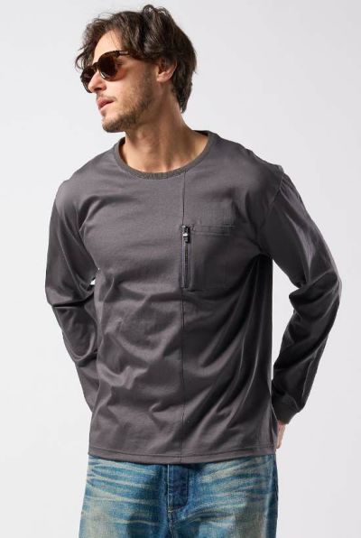 zip-pocket L/S［d.gray］8月入荷予定
