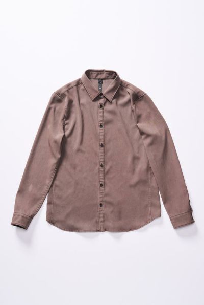 piece-dyed function regular shirt［dust brown］7月入荷予定