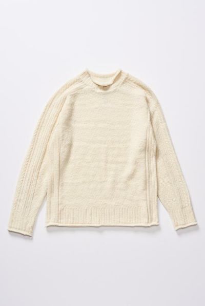 combination knit crew［white］9月入荷予定