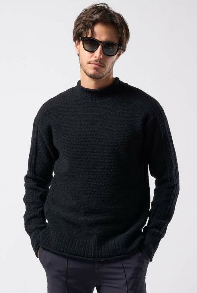 combination knit crew［black］9月入荷予定