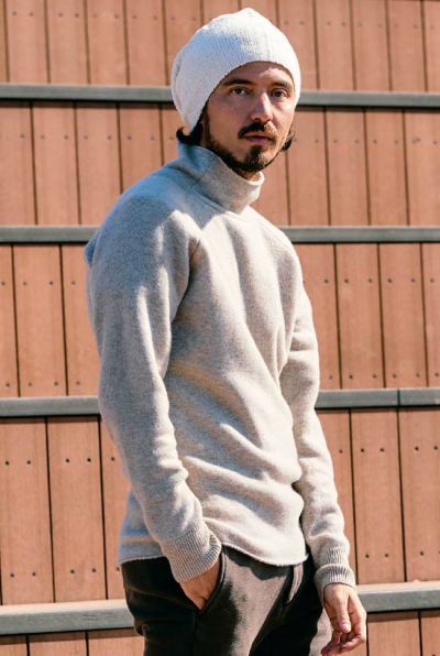 back pile mock-neck［l.beige］10月入荷予定