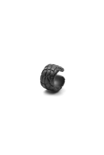 IVXLCDM × wjk croco pattern ear cuff［black coating］